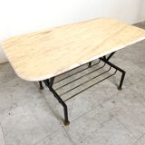 Vintage italian marble coffee table, 1950s