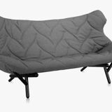 Canapé kartell foliage trevira, gris, structure noire