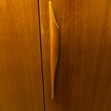 Scandinavian teak cabinet 1960 with mounting plan