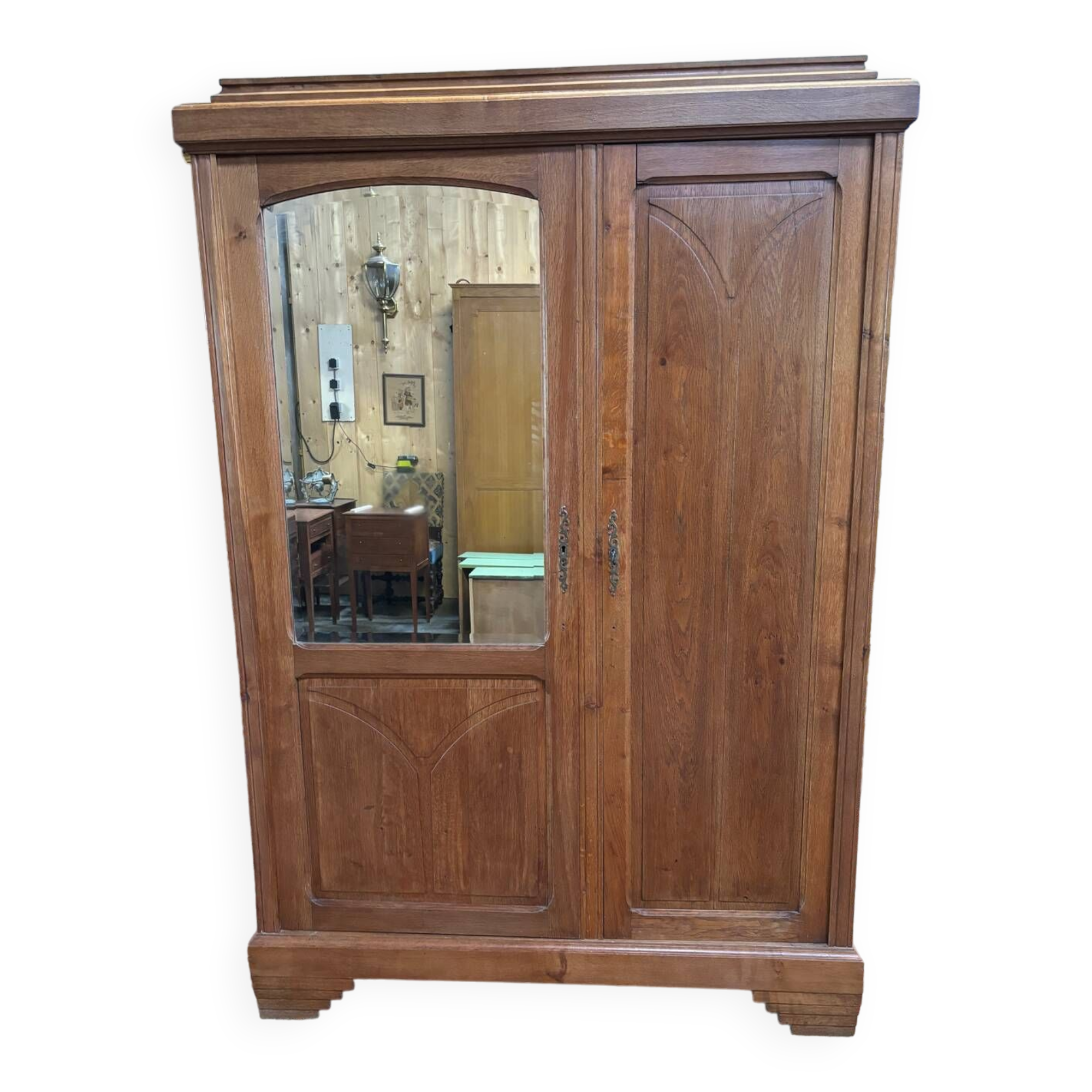 Art deco oak wardrobe