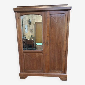 Art deco oak wardrobe