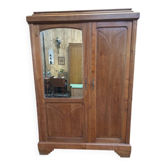 Art deco oak wardrobe