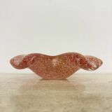 Mid century Murano glass pink bowl , 1970s