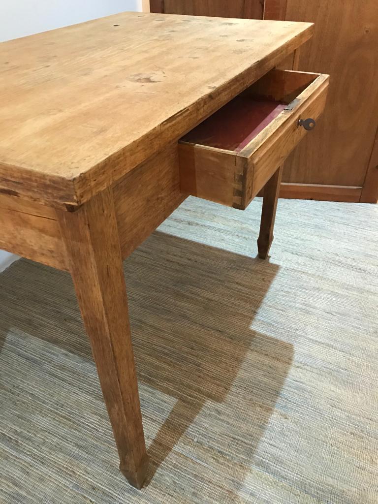 Firm table desk in raw solid oak vintage
