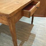 Table de ferme bureau en chêne massif brut ancien vintage