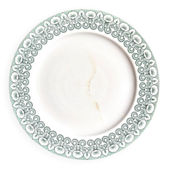 Assiette à gâteau B.W.M&Co en terre de fer, service "Lucien"