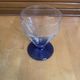 Set of 23 Stemmed Glasses Transparent Glass + Cobalt Blue Stems Vintage