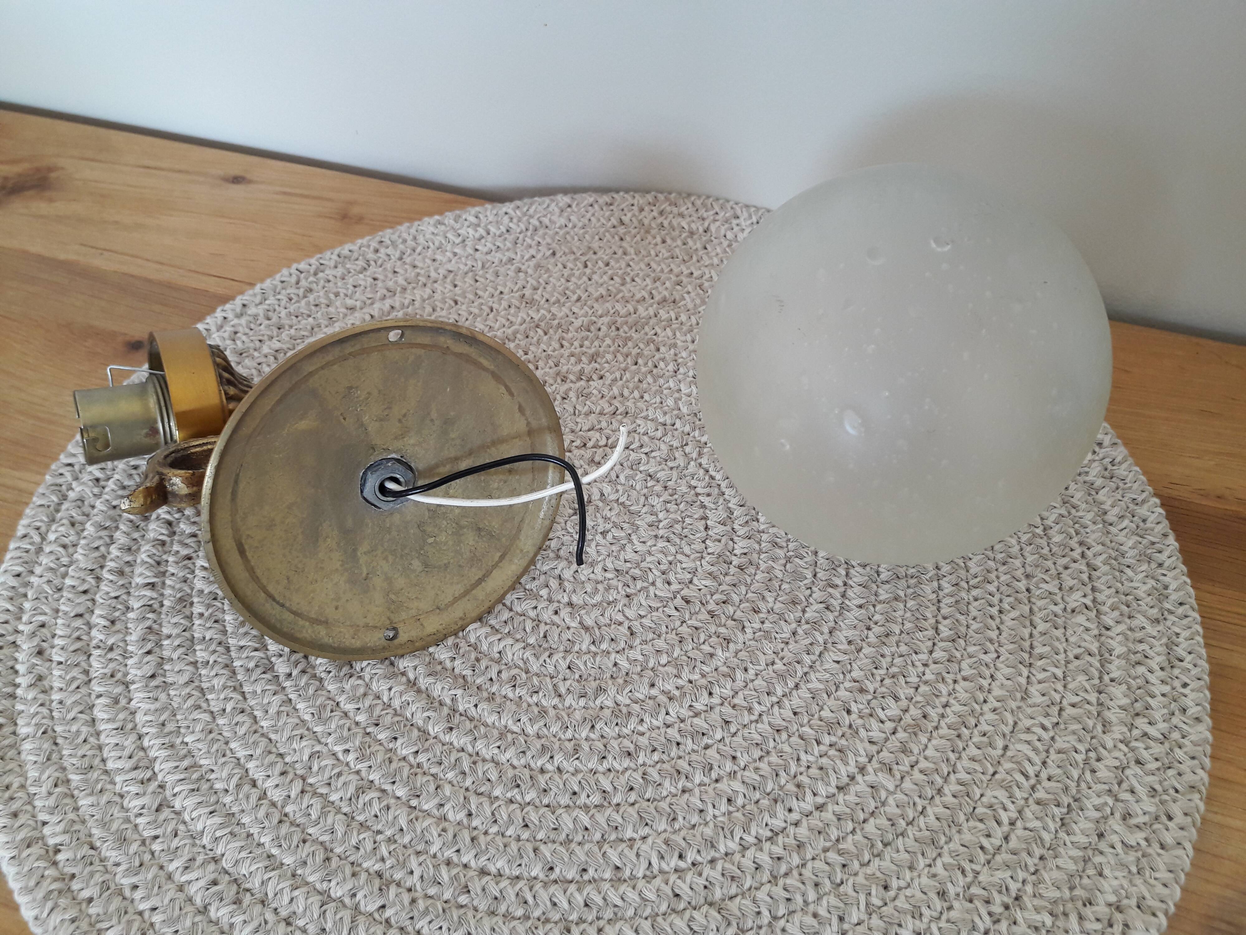 Opaline bubble glass wall lamp