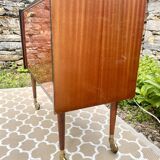 Bar cabinet on wheels