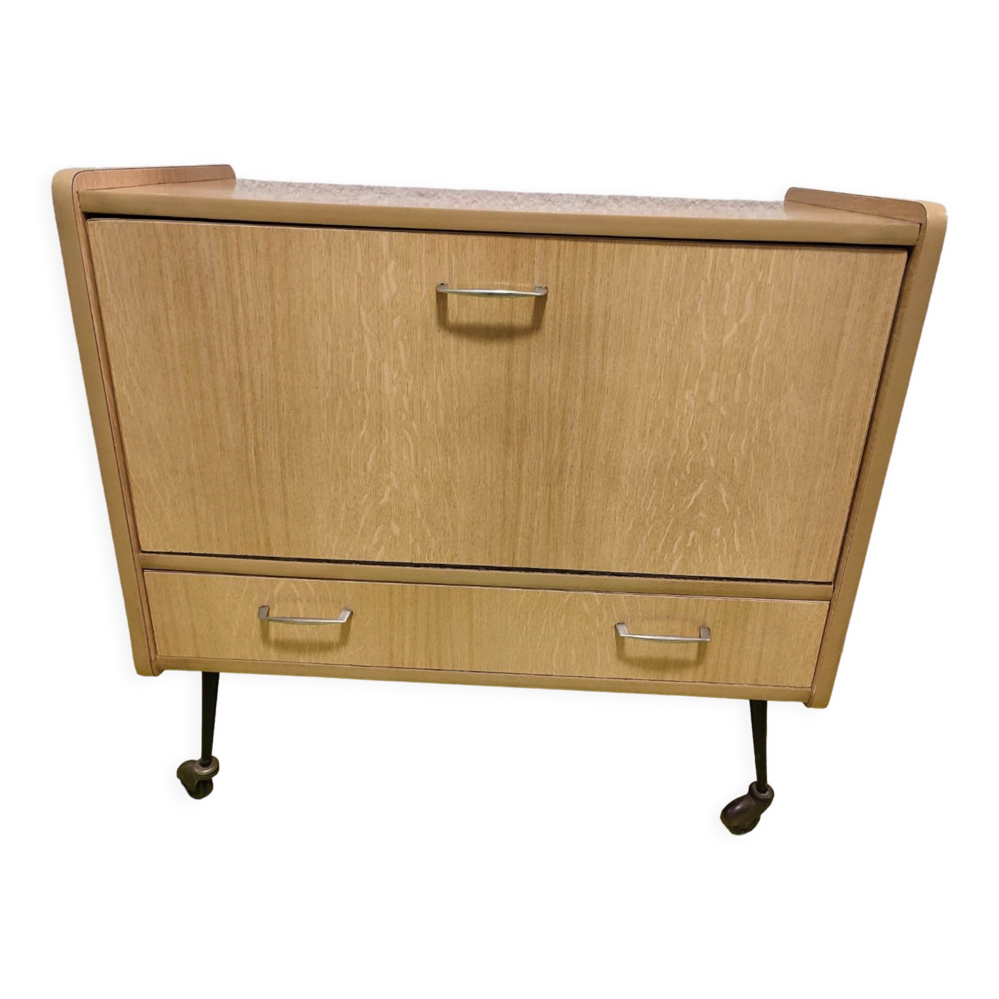 Ancien meuble commode secrétaire bar bois vintage