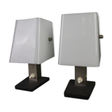 Set of 2 vintage Plexiglas luminaires