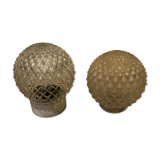 Lot de deux globe art déco