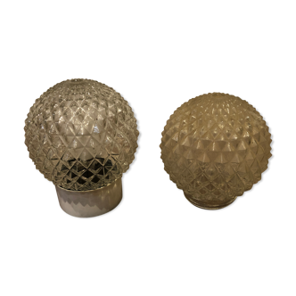 Lot de deux globe art déco