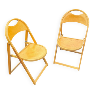Pair of vintage folding chairs from the OTK brand 26 and 27 design 1960/70s