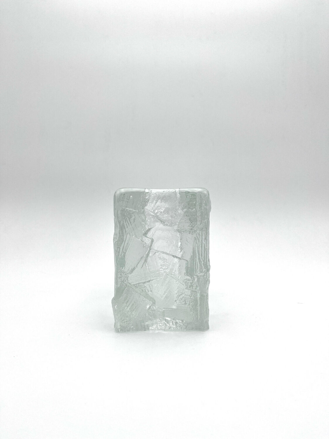 Brutalist vase "Demant" Göte Augustsson - Ruda Glasbruk - Sweden 1960