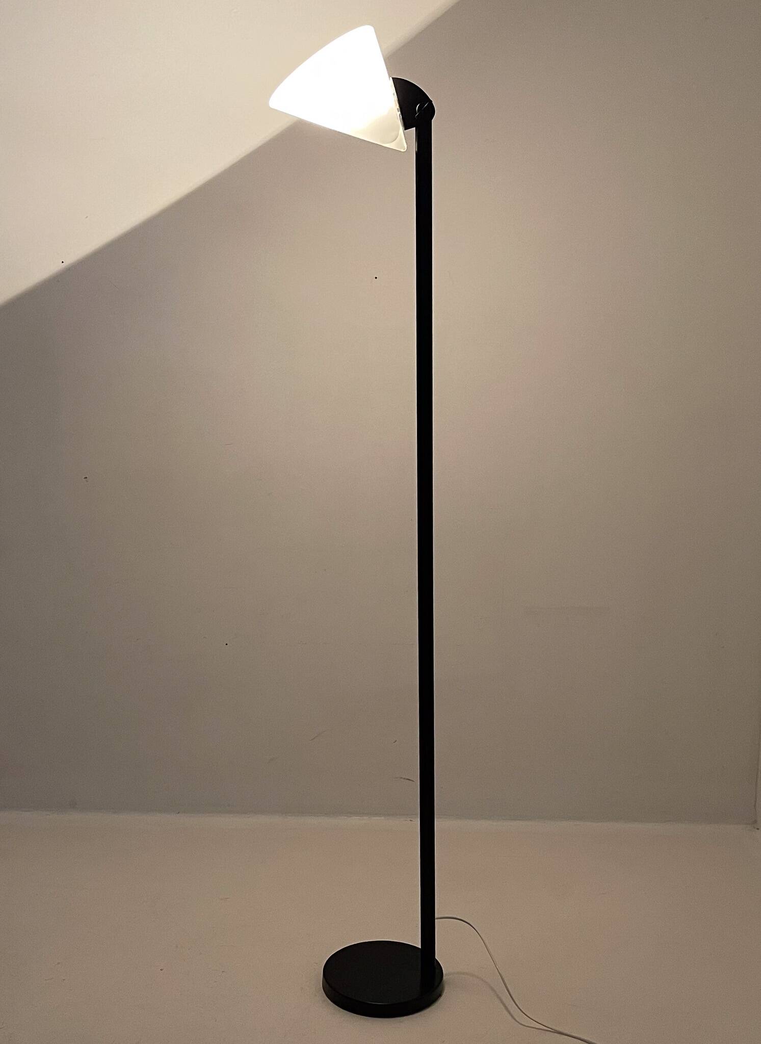 1970s Murano Glass & Metal Floor Lamp, Italy