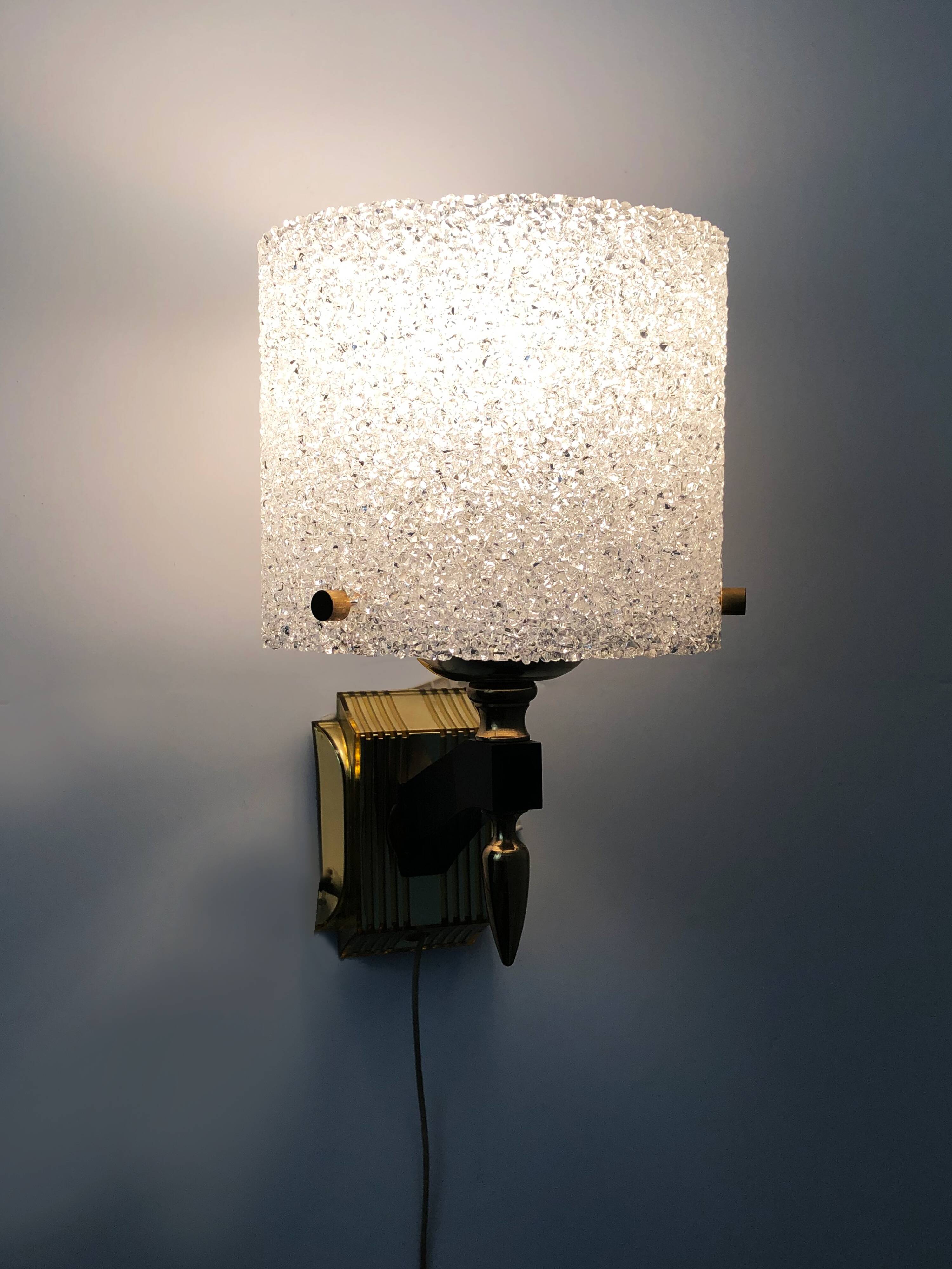 Pair of minimalist vintage wall lamps 50/60