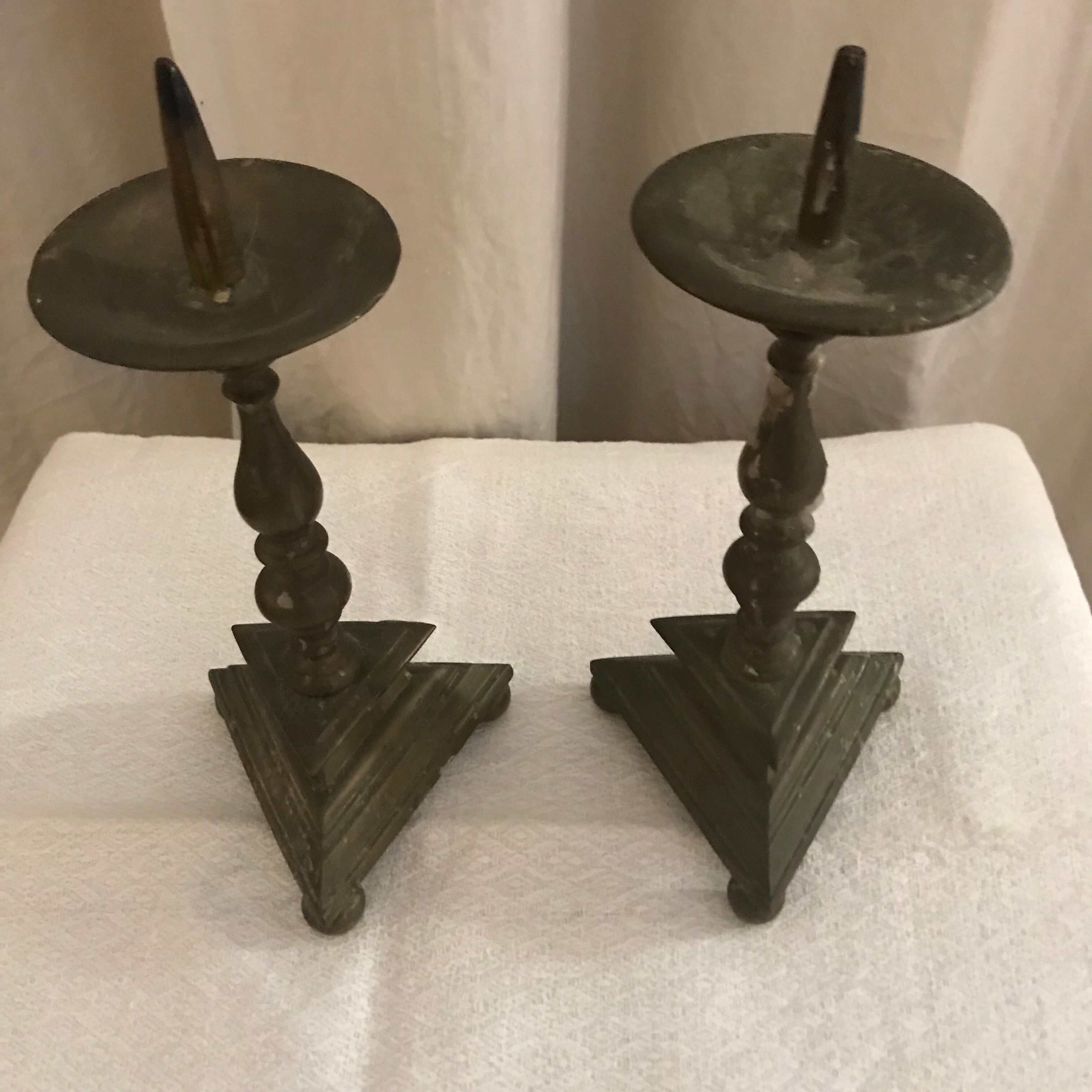 Bronze candle holders