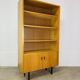 1950s modernist bookshelf, light oak, vintage