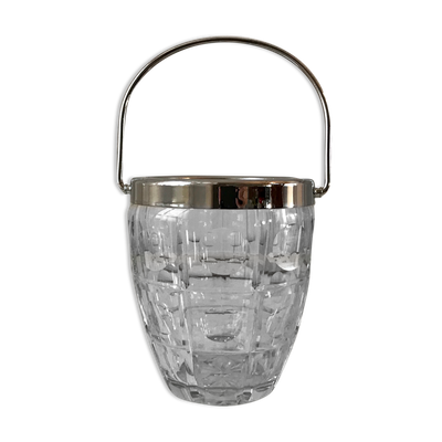 Seau à glaces en cristal années 70