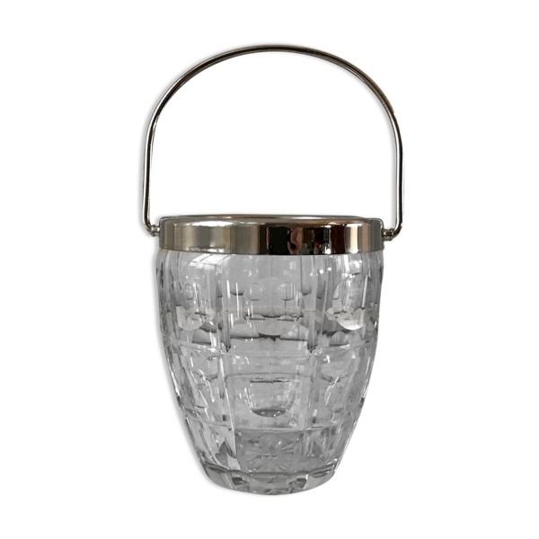 Seau à glaces en cristal années 70