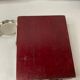 2211869 Vintage, necessary smoker ashtray silver metal red wood circa 1940