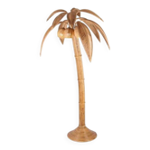 "Palm/coconut tree" floor lamp in rattan