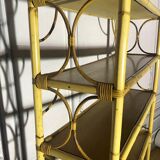 Rotin-bamboo shelf, vintage