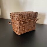Miniature rattan trunk toy 19th