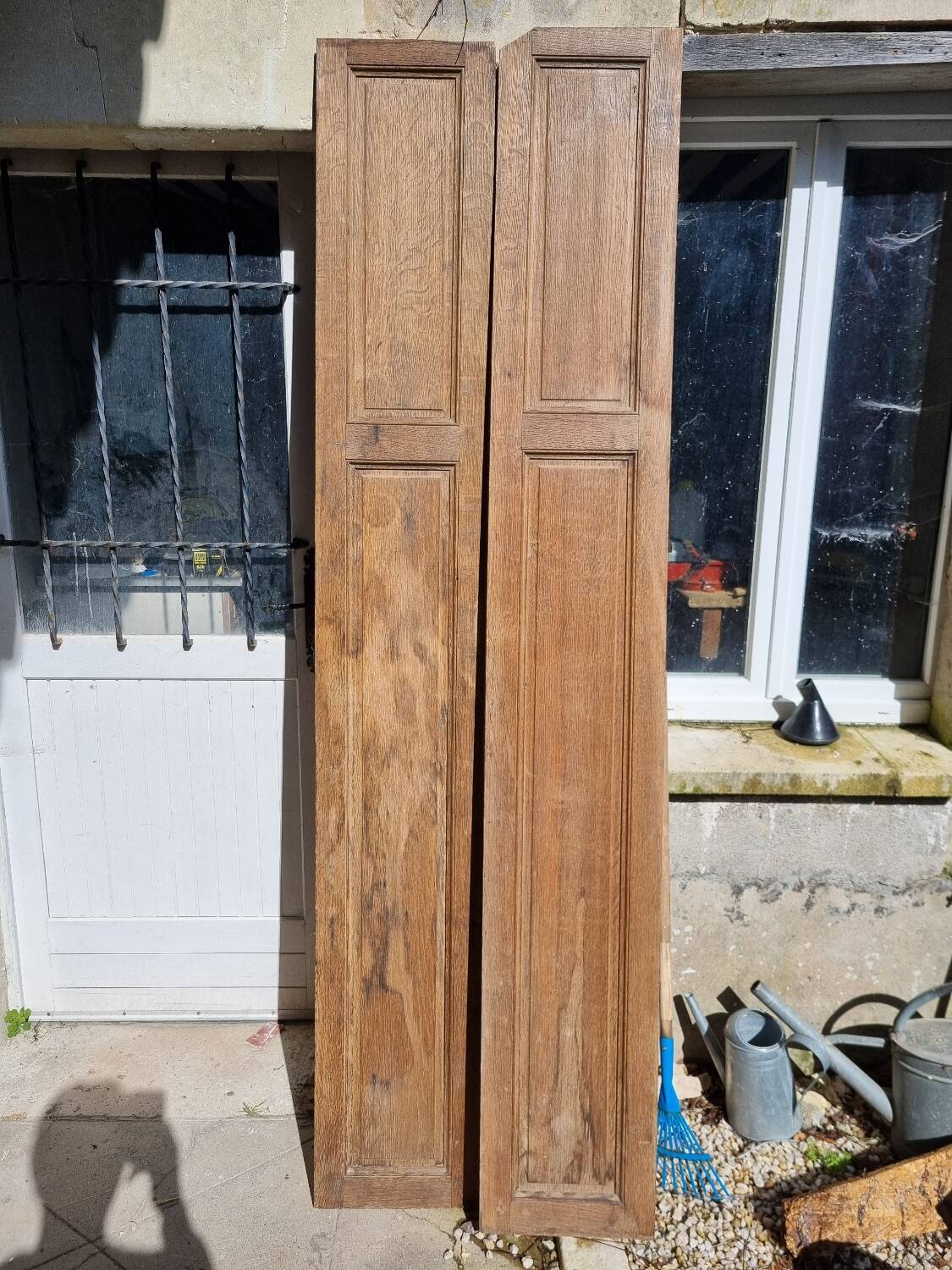 Old oak wall cupboard doors