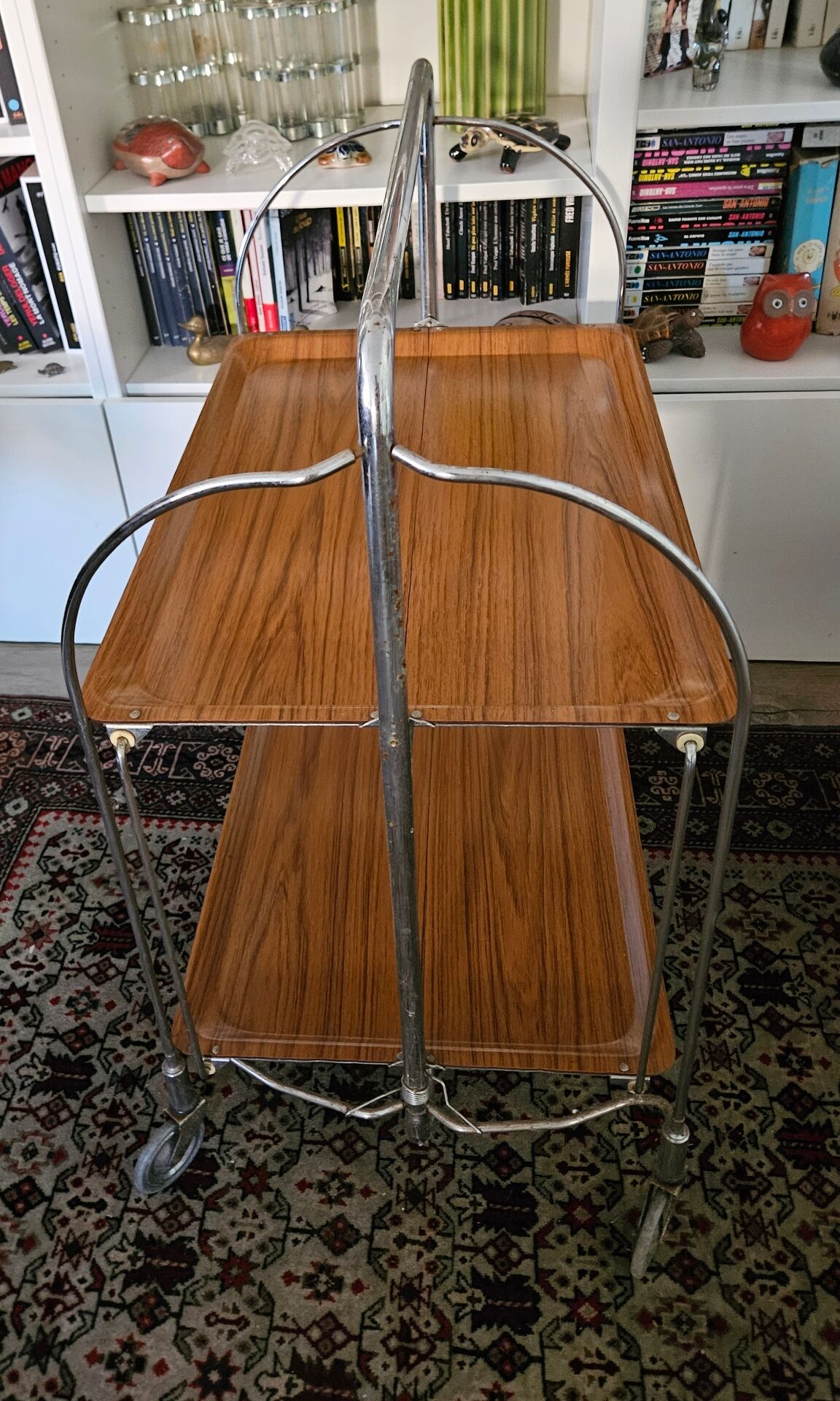 Vintage chrome folding table & 70's Formica