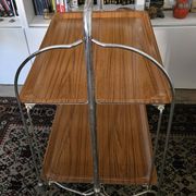 Vintage chrome & Formica folding dessert table from the 70s.
