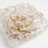 Gold floral glass ceiling light 1960