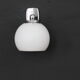 Pair of stainless steel and white glass wall sconces, seventies
