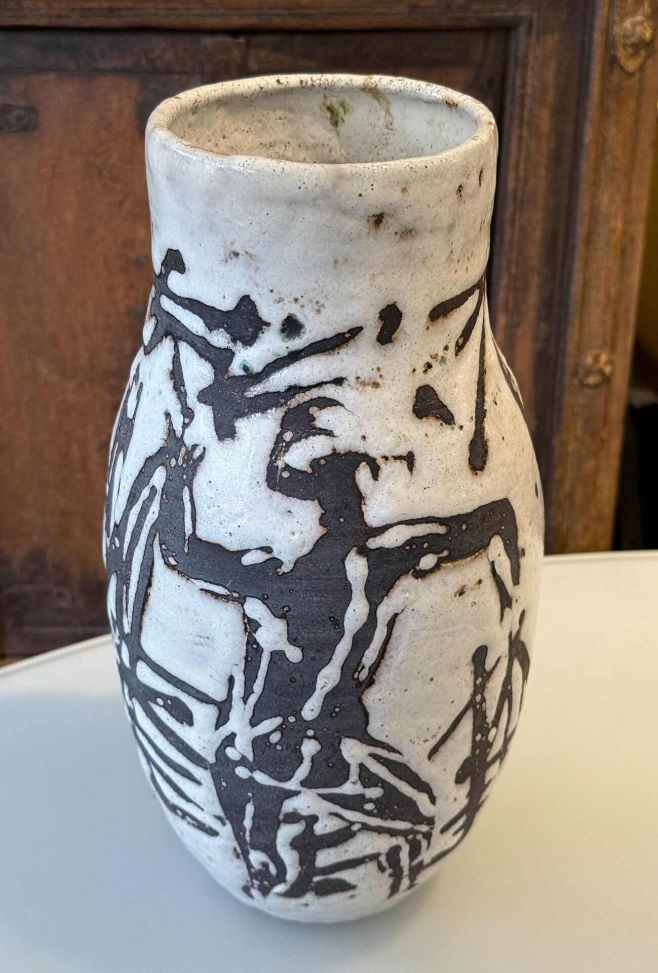Vase Ramos Vallaurisen céramique figurative, années 50-60