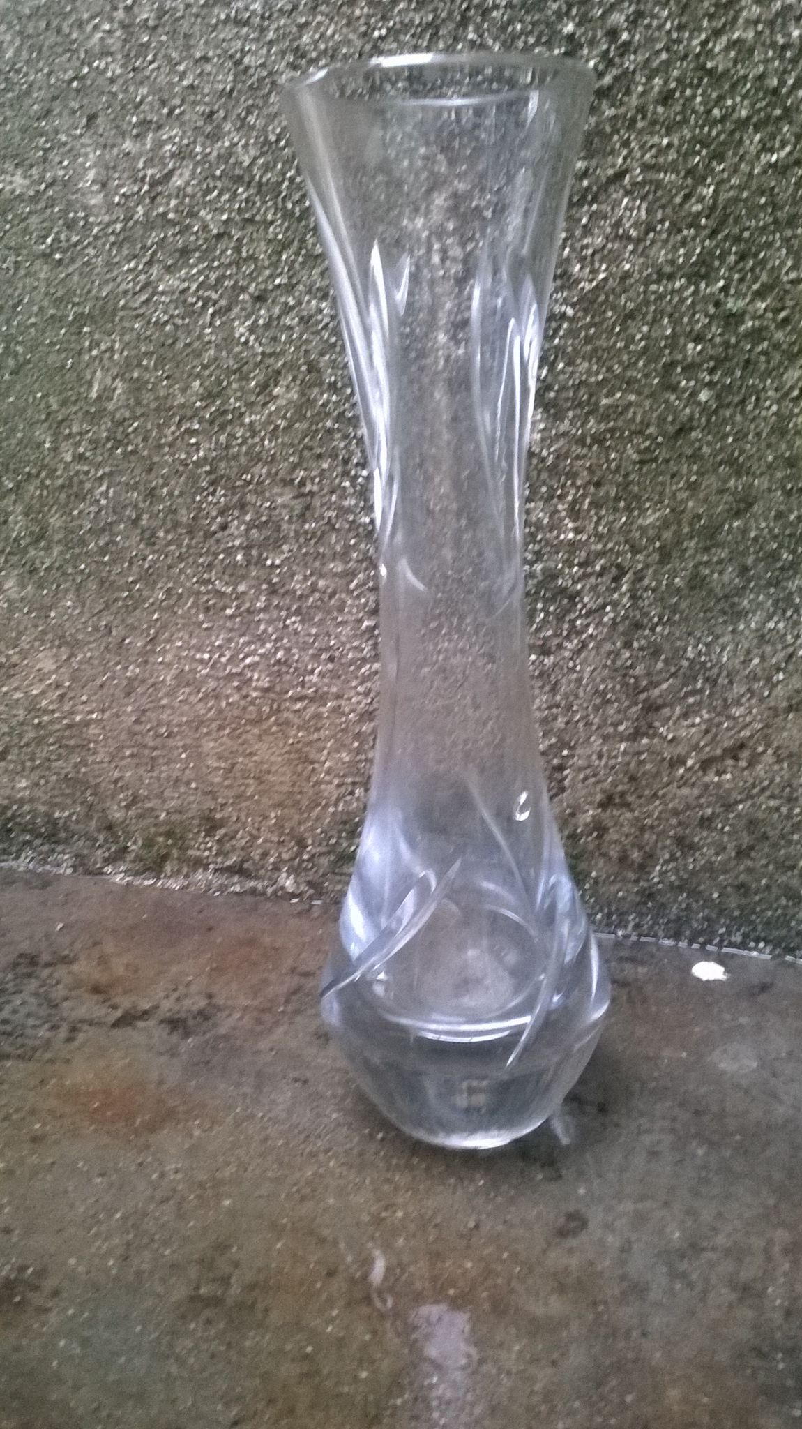 Cut crystal vase