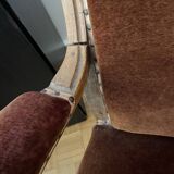 Voltaire armchair in cognac velvet