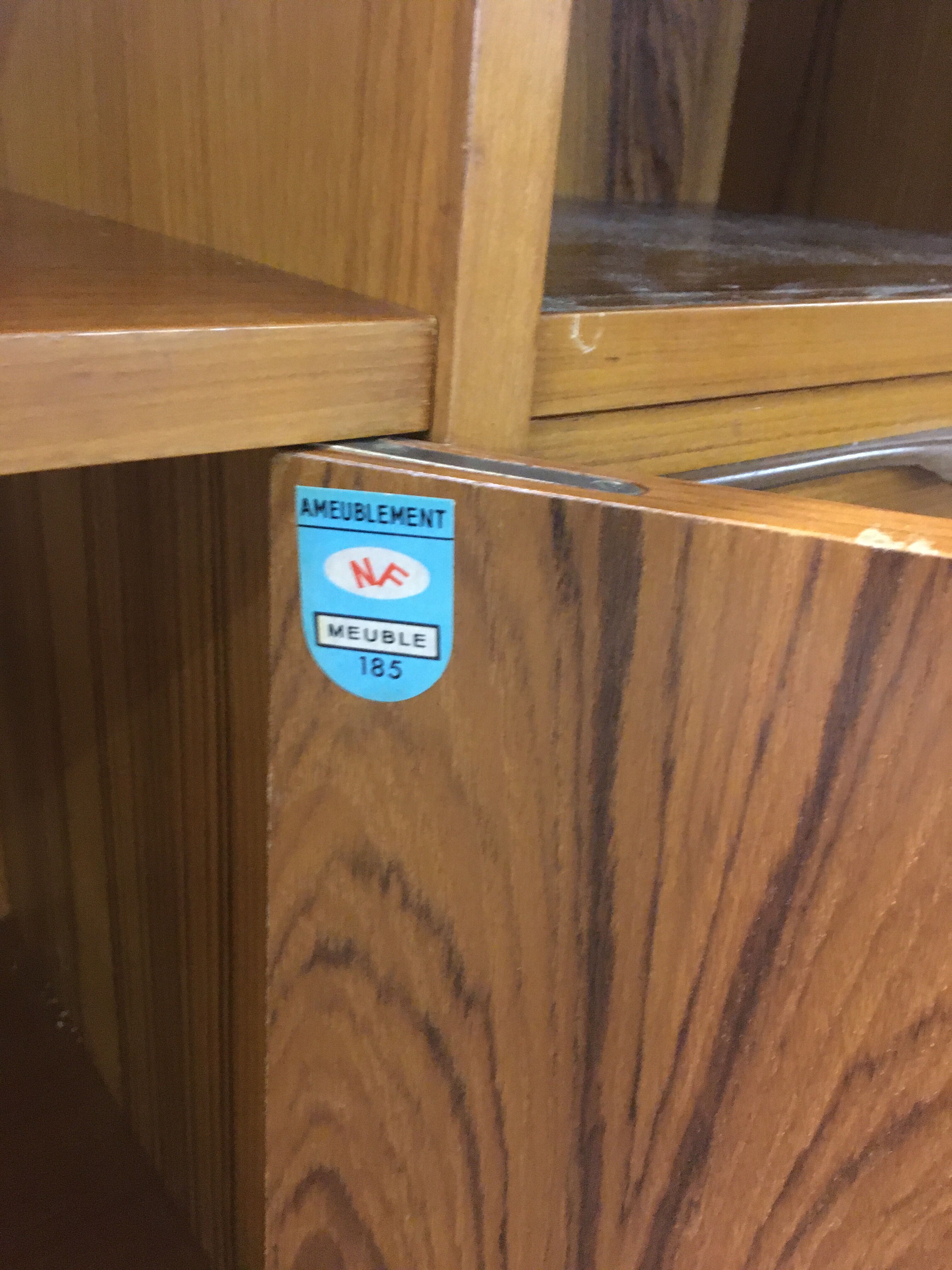 High teak and walnut sideboard 1960