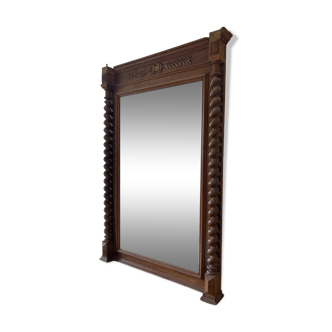 Old overmantel mirror