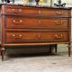 Louis XVI style mahogany commode in three colors, 18th century