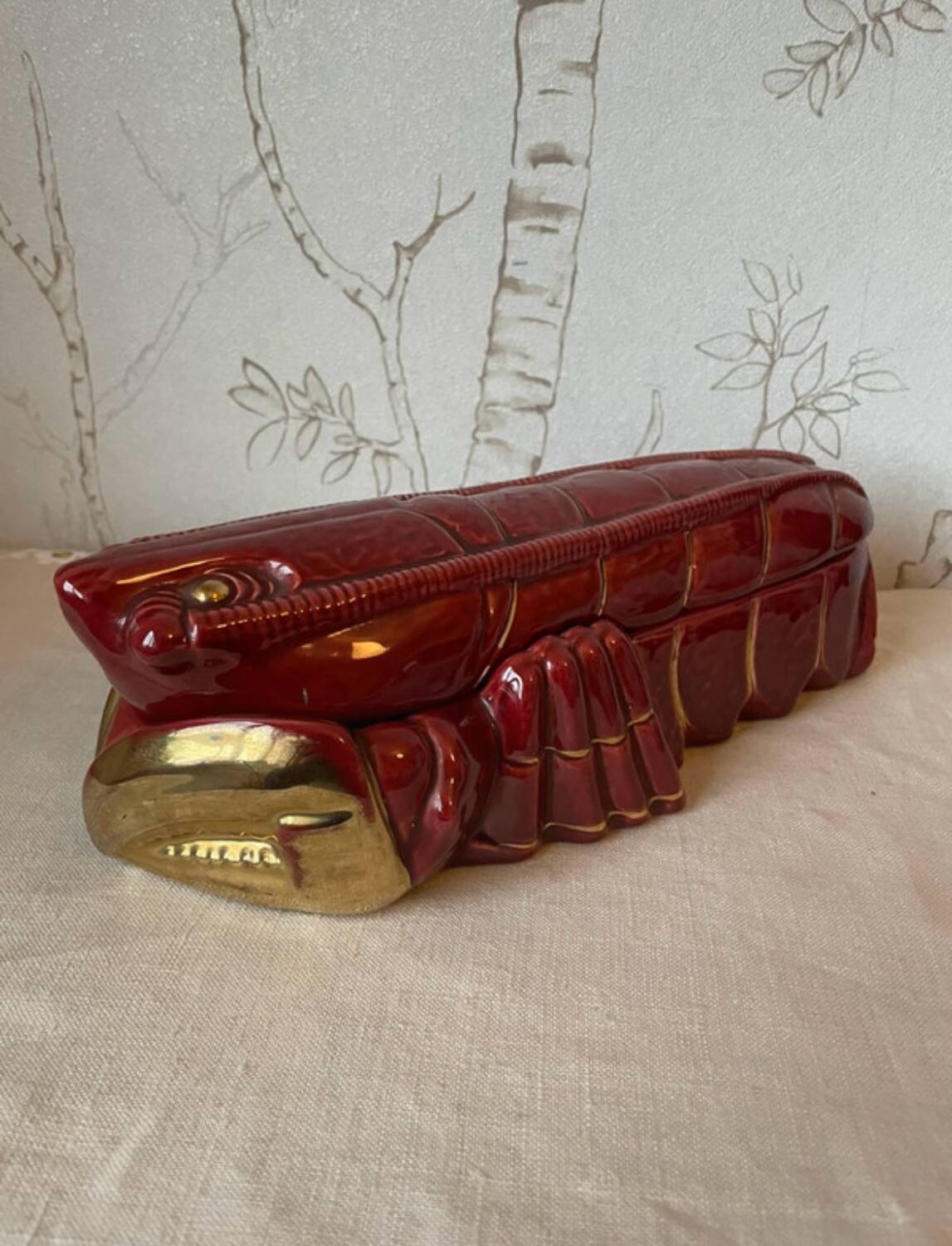 Terrine homard rouge et doré Michel Caugant