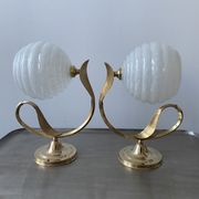 Lot 2 old vintage clichy glass sconces