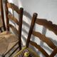 Rustic handcrafted oak chairs 1900