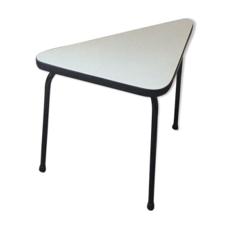 Guéridon formica triangulaire vintage années 60-70