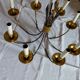 Chandelier design 8 gold brass metal lights