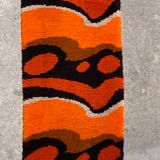 130 x 70 cm rectangular orange seventies carpet