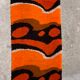 Tapis orange seventies rectangulaire 130 x 70 cm