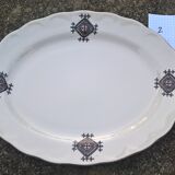 Oval dishes in Mila earthenware (Algeria) Berber motifs, vintage 60s-70s