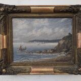 Oil on canvas - Navy - Old painting