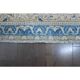 1970s Vintage Persian Handmade Wool Cotton Blue Area Rug 283x400